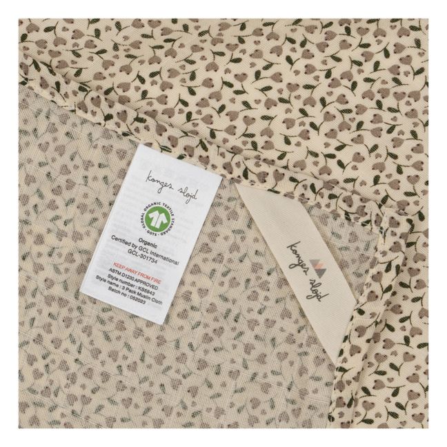 Langes en coton bio - Set de 3 | Crème