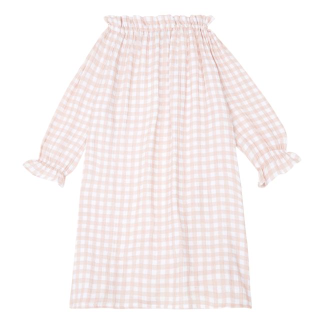 Robe de Nuit Gaze de Coton Bio Sissi | Rose pâle