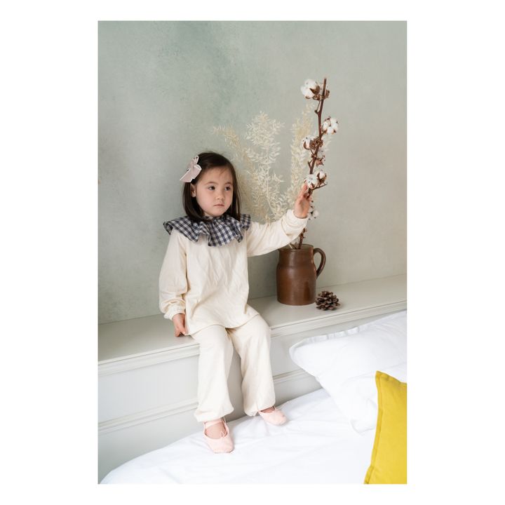 Pierrot French Organic Jersey Pyjamas | Ecru- Product image n°1