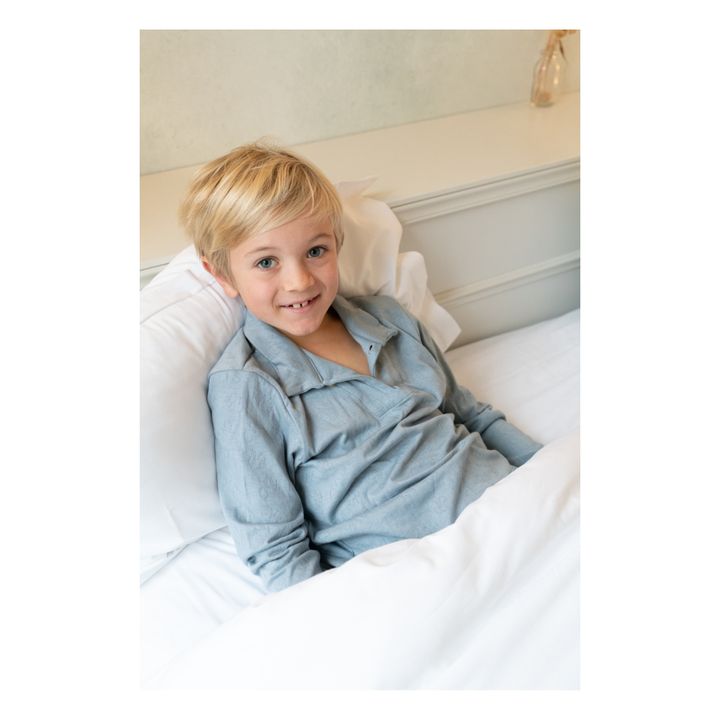 Pyjama Jersey Bio Französisch Nino | Hellblau- Produktbild Nr. 1