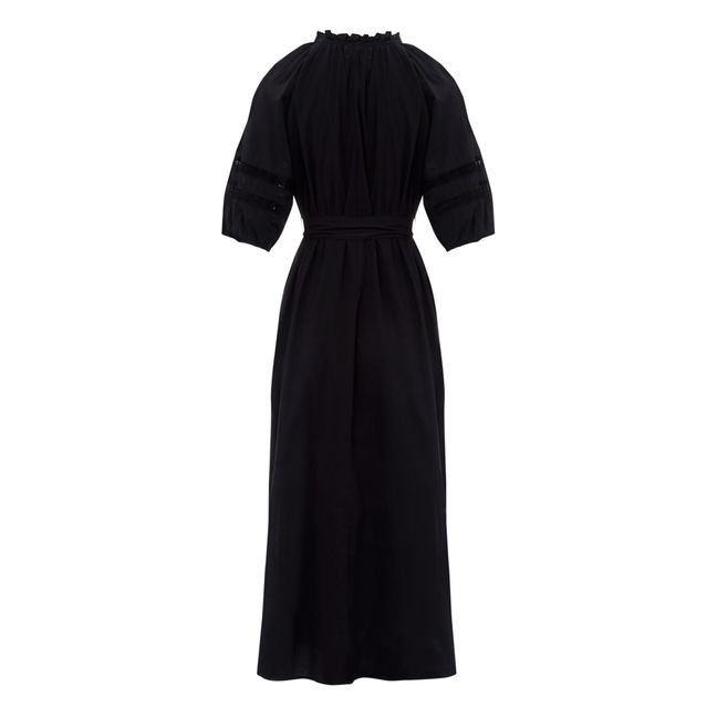Robe Prue Popeline de Coton | Schwarz