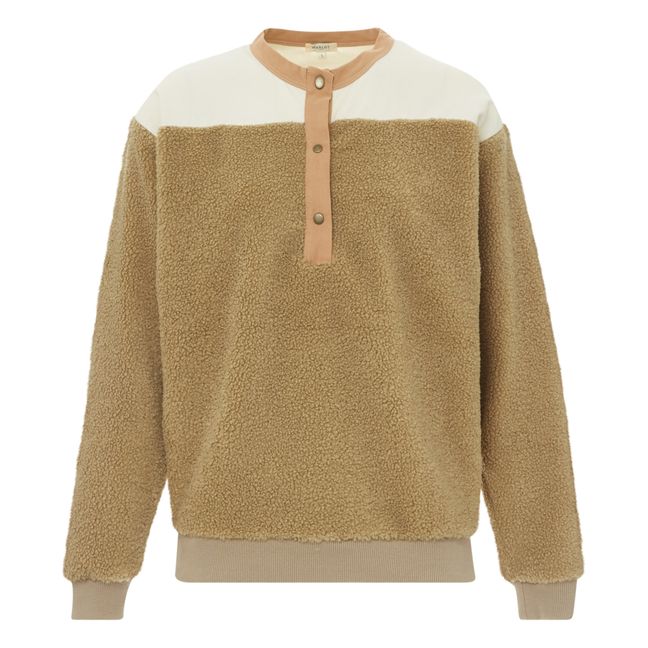 Sweat Façon Fourrure Col Boutonné Max - Collection Femme  | Avellana