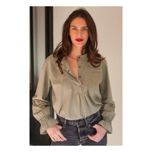 Camicetta in Cotone - Collezione Donna  | Verde militare