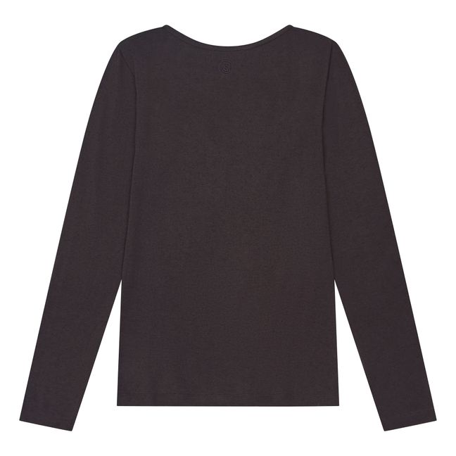Top Femme Froncé Jersey | Negro