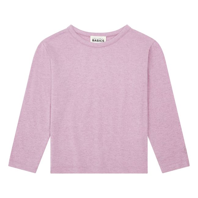 T-Shirt Fille Manches Longues Jersey Coton Bio | Violine
