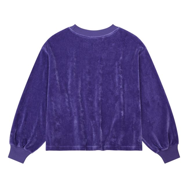 Sweat Velours Femme Coton Bio | Azul índigo