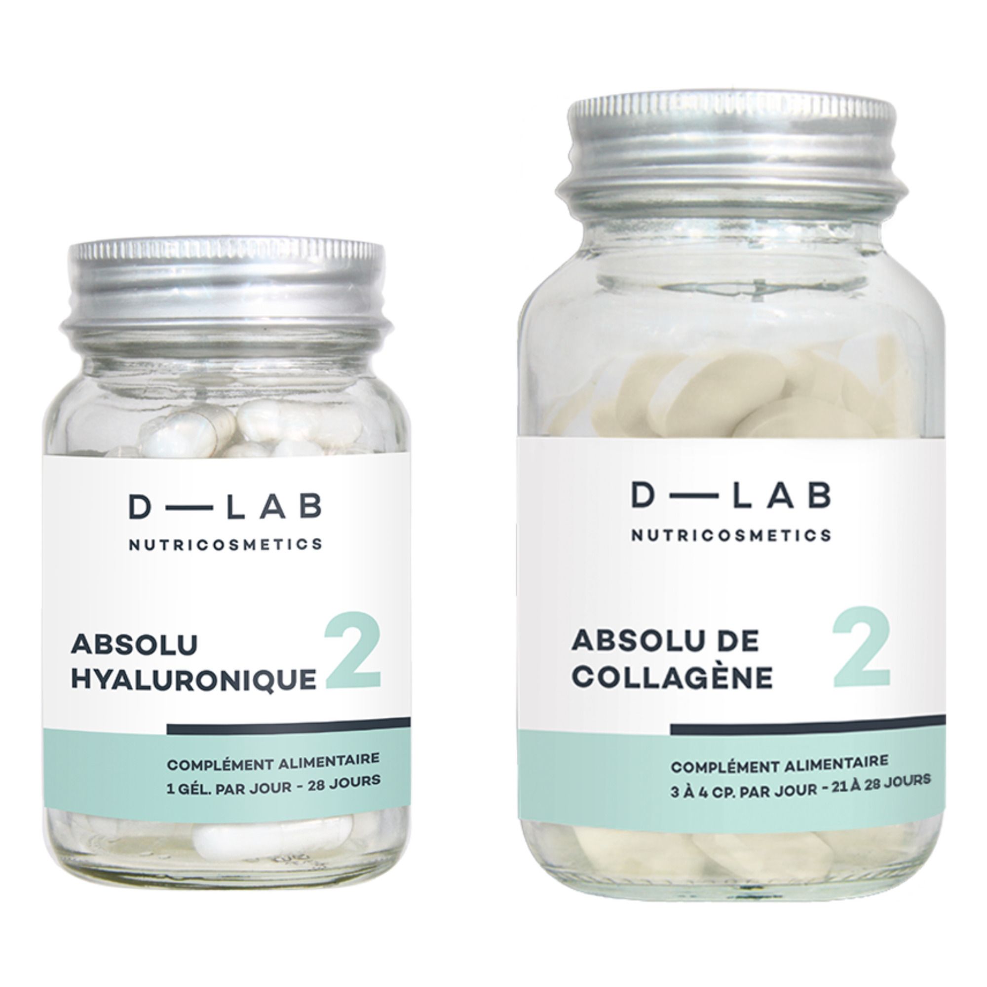 D-LAB NUTRICOSMETICS - Duo Nutriton-Absolue - Collagène & acide hyaluronique - 1 mois