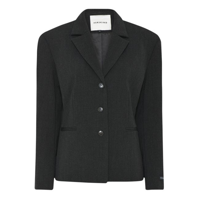 Blazer Caro Laine Vierge | Gris anthracite