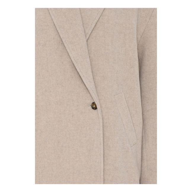 Manteau Zion Laine Recyclée | Ecru