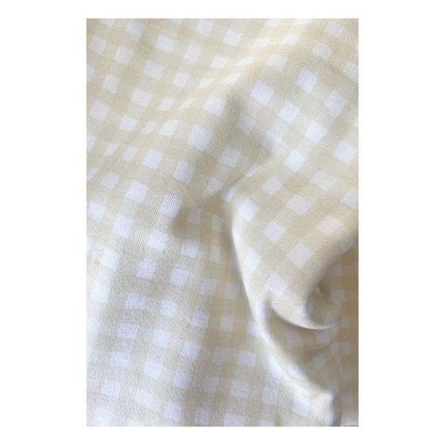 Pyjama Avec Pieds Coton Bio Vichy | Crema
