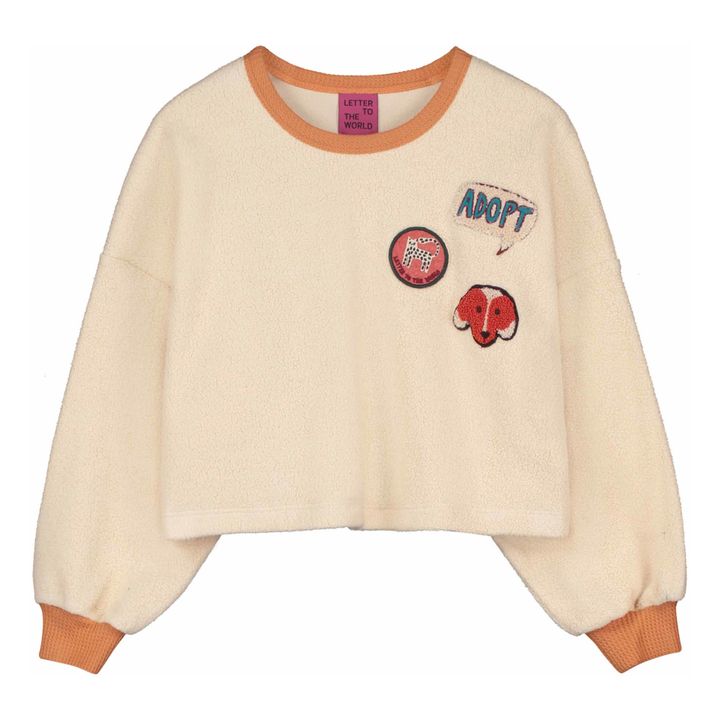 Fleece-Sweatshirt aus Bio-Baumwolle Zoe | Cremefarben- Produktbild Nr. 0