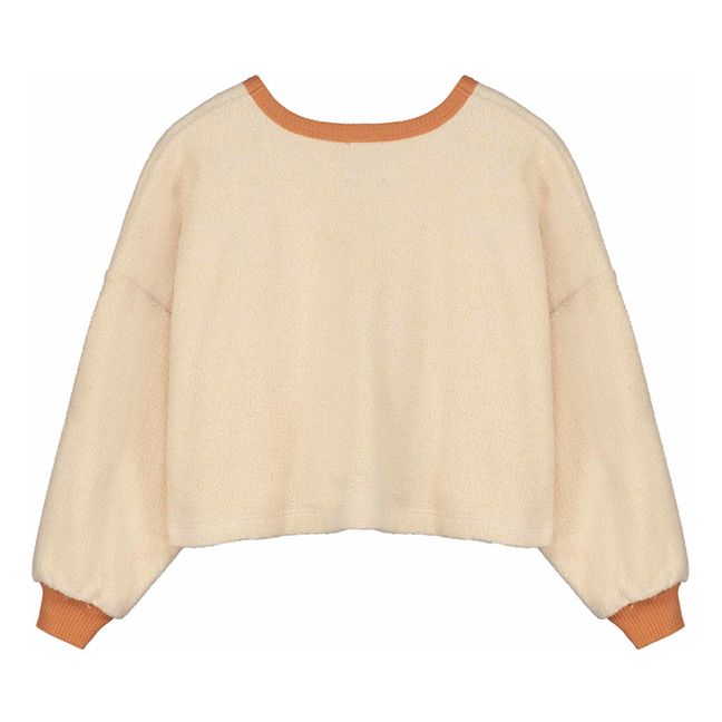 Fleece-Sweatshirt aus Bio-Baumwolle Zoe | Cremefarben