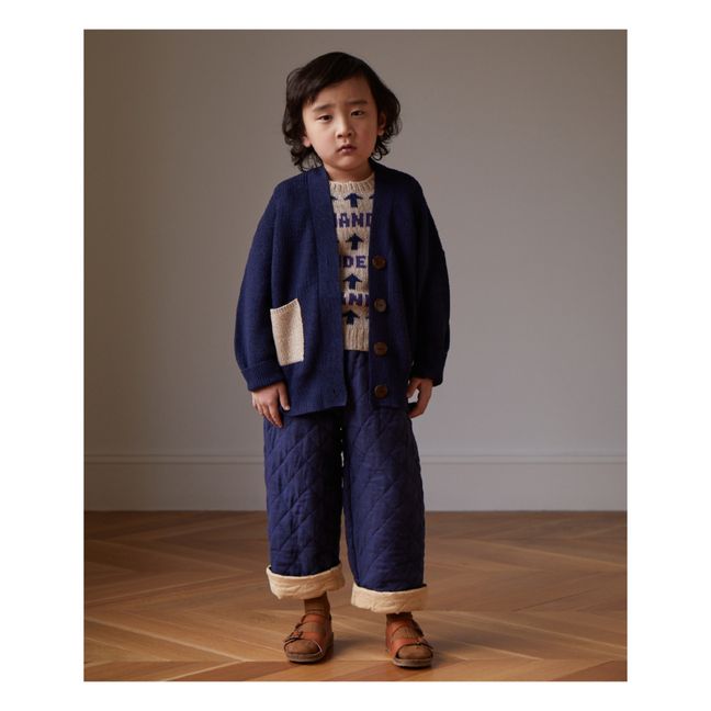 Pantalon Matelassé Réversible | Bleu marine