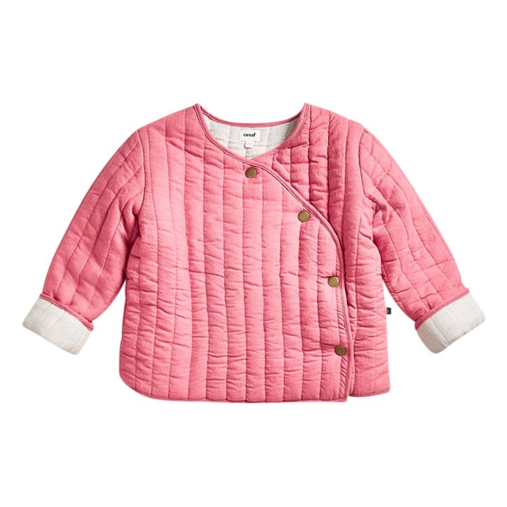 Oeuf NYC Quilted Jacket Pink Smallable