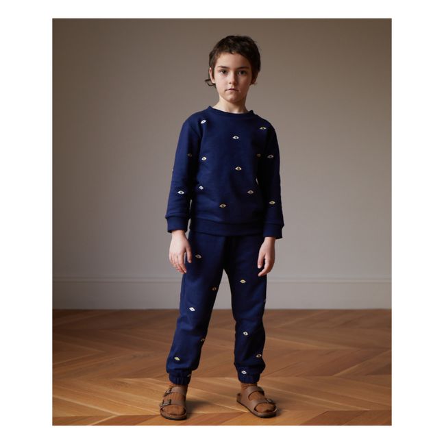 Jogger Broderie Œil | Bleu marine