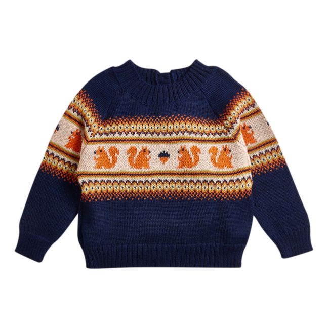 Pull Baby Alpaga Ecureuil | Azul Marino