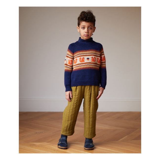 Pull Baby Alpaga Ecureuil | Bleu marine