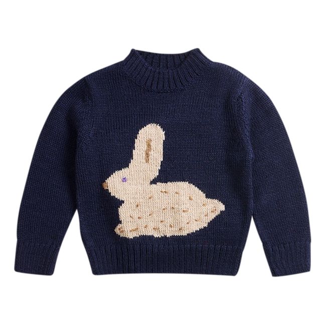 Pull Baby Alpaga Lapin | Bleu marine