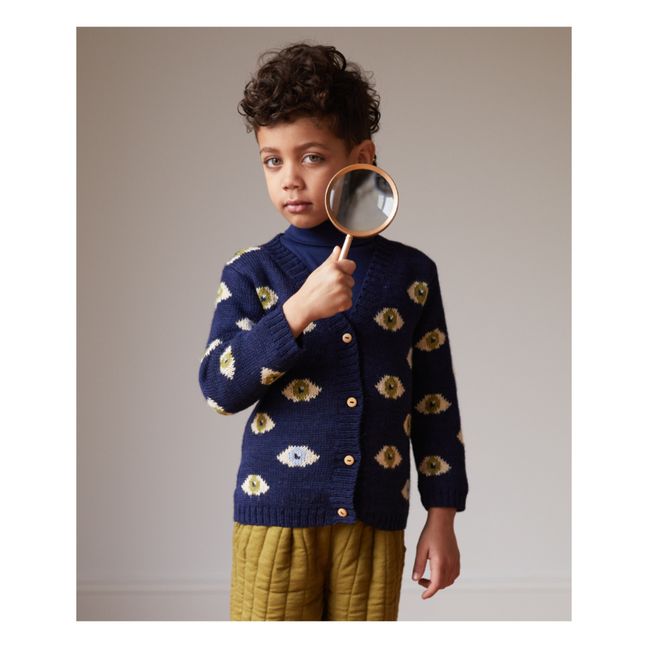 Cardigan Baby Alpaga Œil | Bleu marine