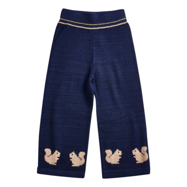 Pantaloni in Baby Alpaca Scoiattolo | Blu marino
