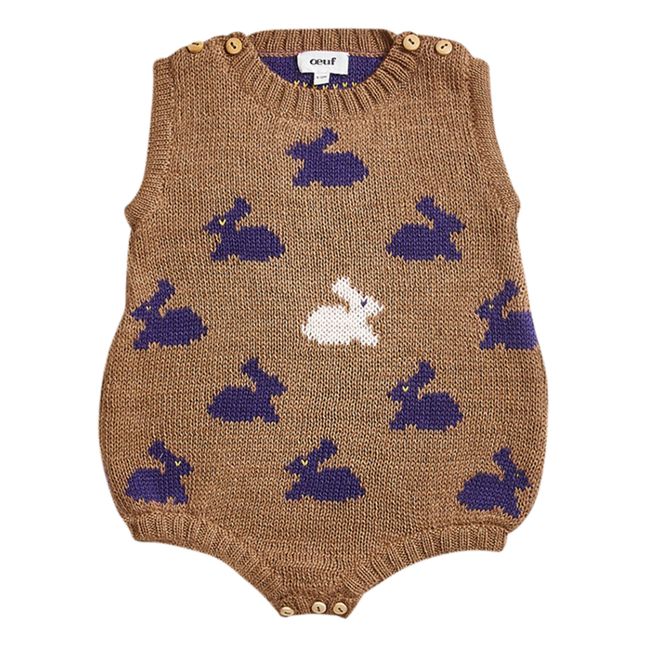 Barboteuse Baby Alpaga Lapin | Camel