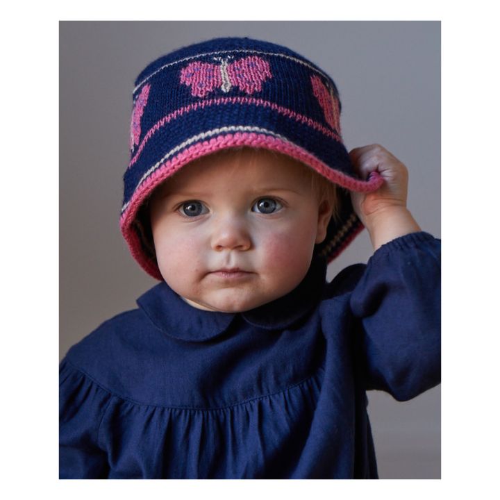 Bob Crochet Baby Alpaka Schmetterling | Navy- Produktbild Nr. 1