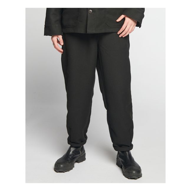Pantalón Pasha de lana con cintura elástica | Negro