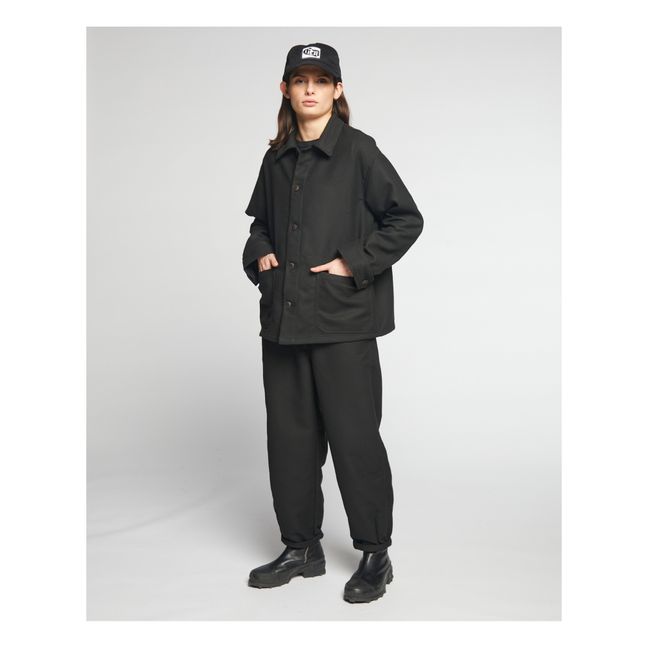 Pantalón Pasha de lana con cintura elástica | Negro