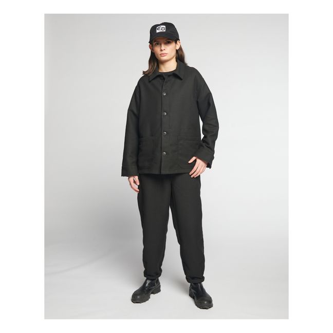 Pantalon Taille Elastiquée Pasha Laine | Noir