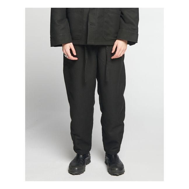 Pantalón Pasha de lana con cintura elástica | Negro