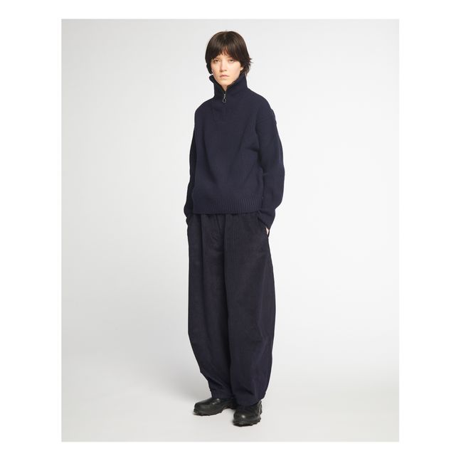 Pantalon Sultan Velours Côtelé Sultan | Bleu marine