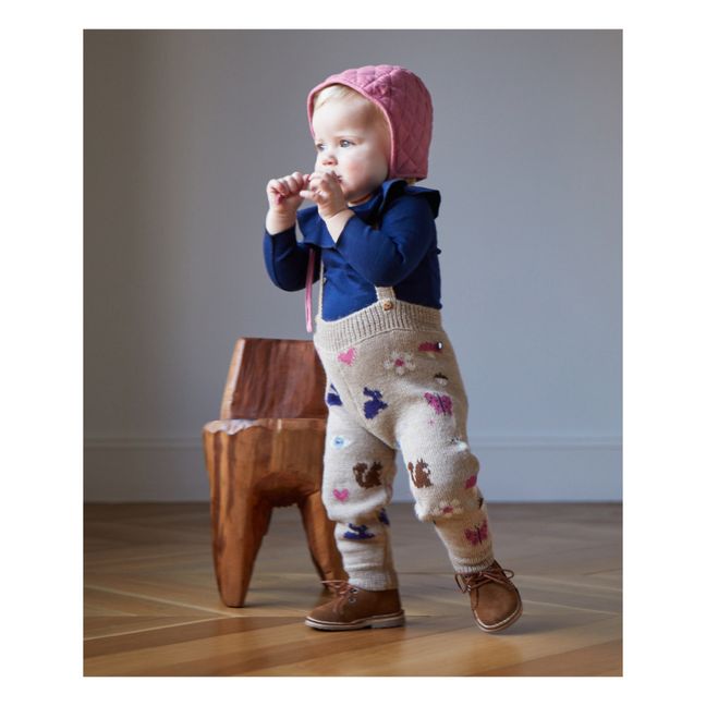 Pantalon à Bretelles Baby Alpaga | Beige