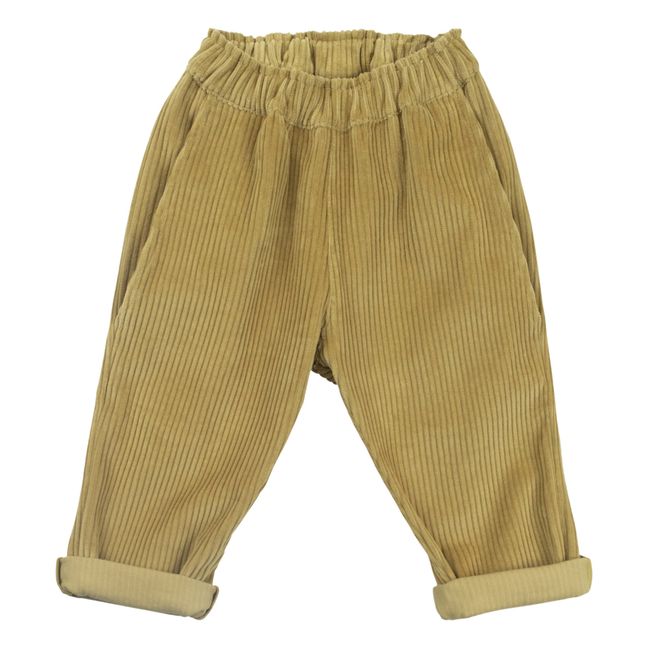Pantalones de pana de algodón orgánico Frits | Verde