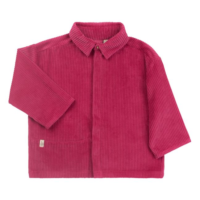 Chemise Coton Bio Velours Côtelé Gaspard | Rose fuschia