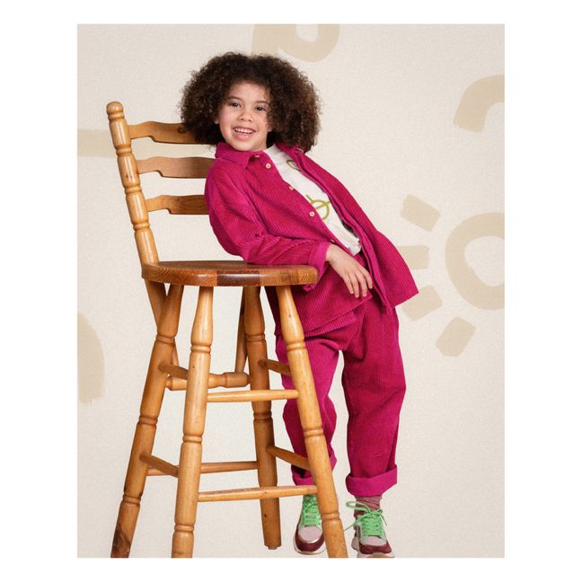 Chemise Coton Bio Velours Côtelé Gaspard | Rose fuschia