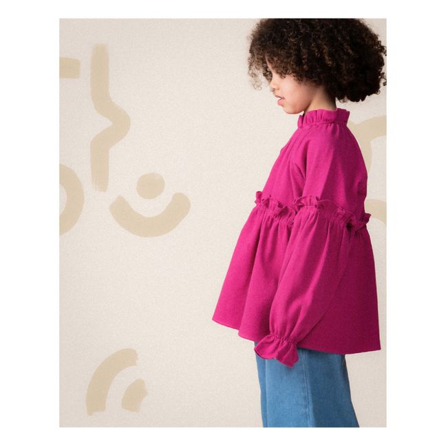 Amber Organic Cotton Blouse | Fuchsia