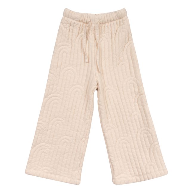 Iker Organic Cotton Quilted Trousers | Ecru