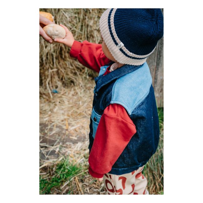 Veste Sans Manches Denim Bicolore Lenny | Navy blue