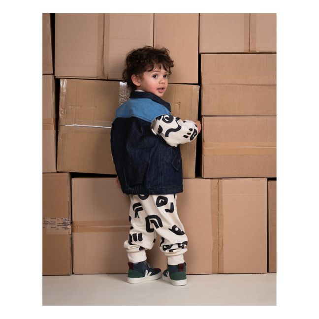 Veste Sans Manches Denim Bicolore Lenny | Bleu marine
