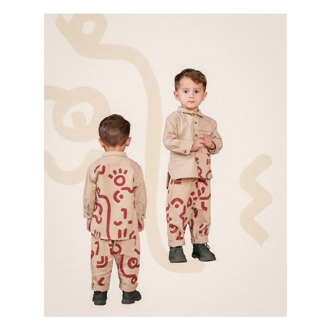 Chemise Coton Bio Graphique Zene | Beige