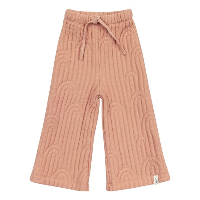 Iker Organic Cotton Quilted Trousers | Pale pink