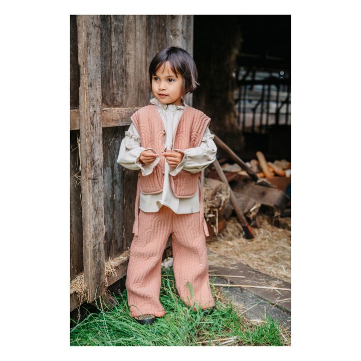 Pantalón acolchado de algodón ecológico Iker | Rosa Palo- Imagen del producto n°2