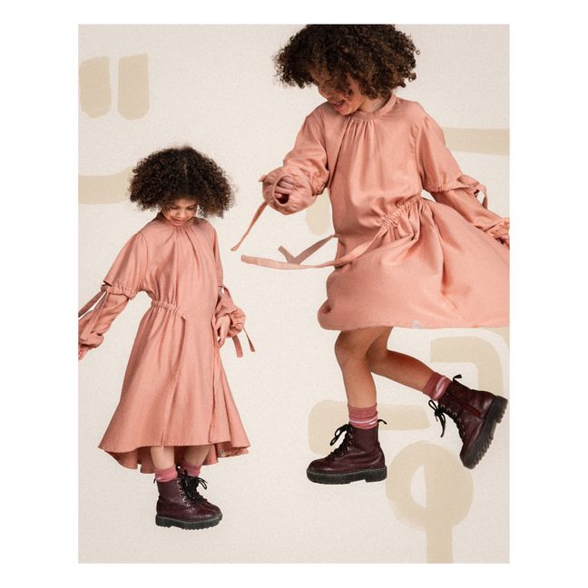 Kleid aus Bio-Baumwolle Amari | Blassrosa