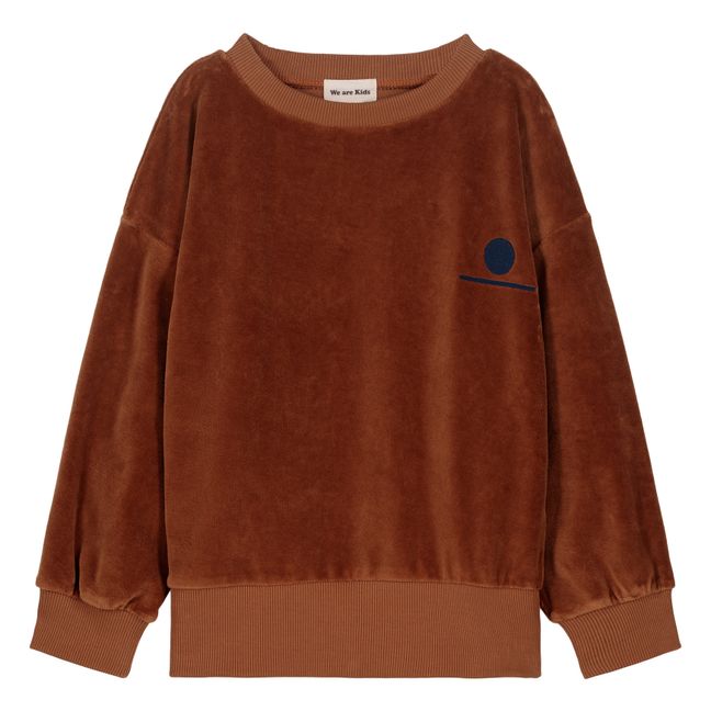 Sweat Velours Coton Bio Nat | Caramel