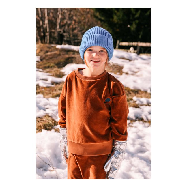 Sweat Velours Coton Bio Nat | Caramel
