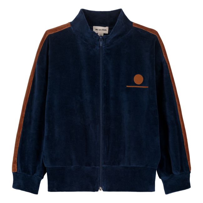 Benjamin Velvet Organic Cotton Jacket | Navy blue