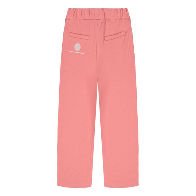 Olive Organic Cotton Fleece Trousers | Pink