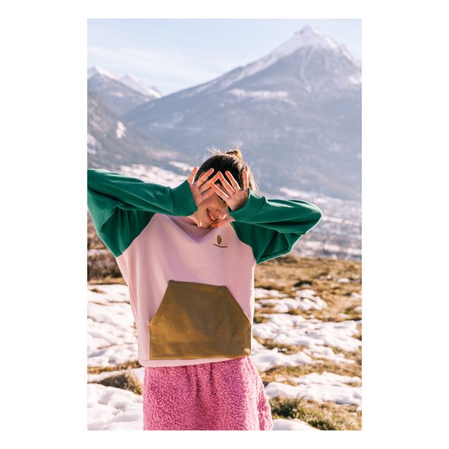 Sudadera con capucha de algodón ecológico Ali | Rosa