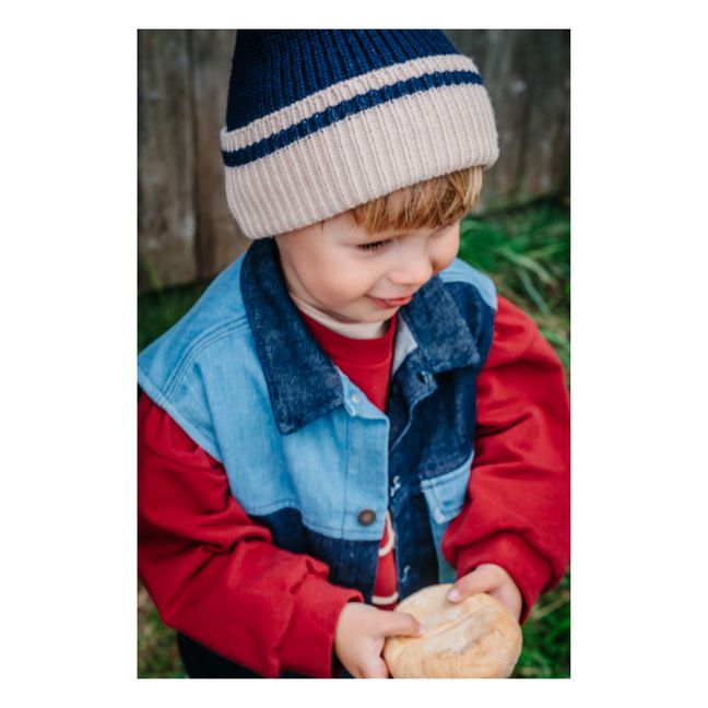 Veste Sans Manches Denim Bicolore Lenny | Bleu marine