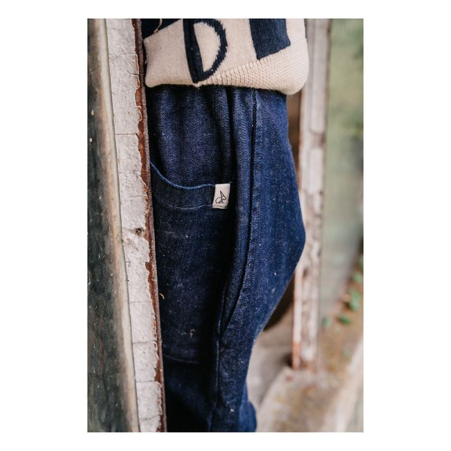 Jean Flare Denim Bio Bicolore Foster | Navy blue